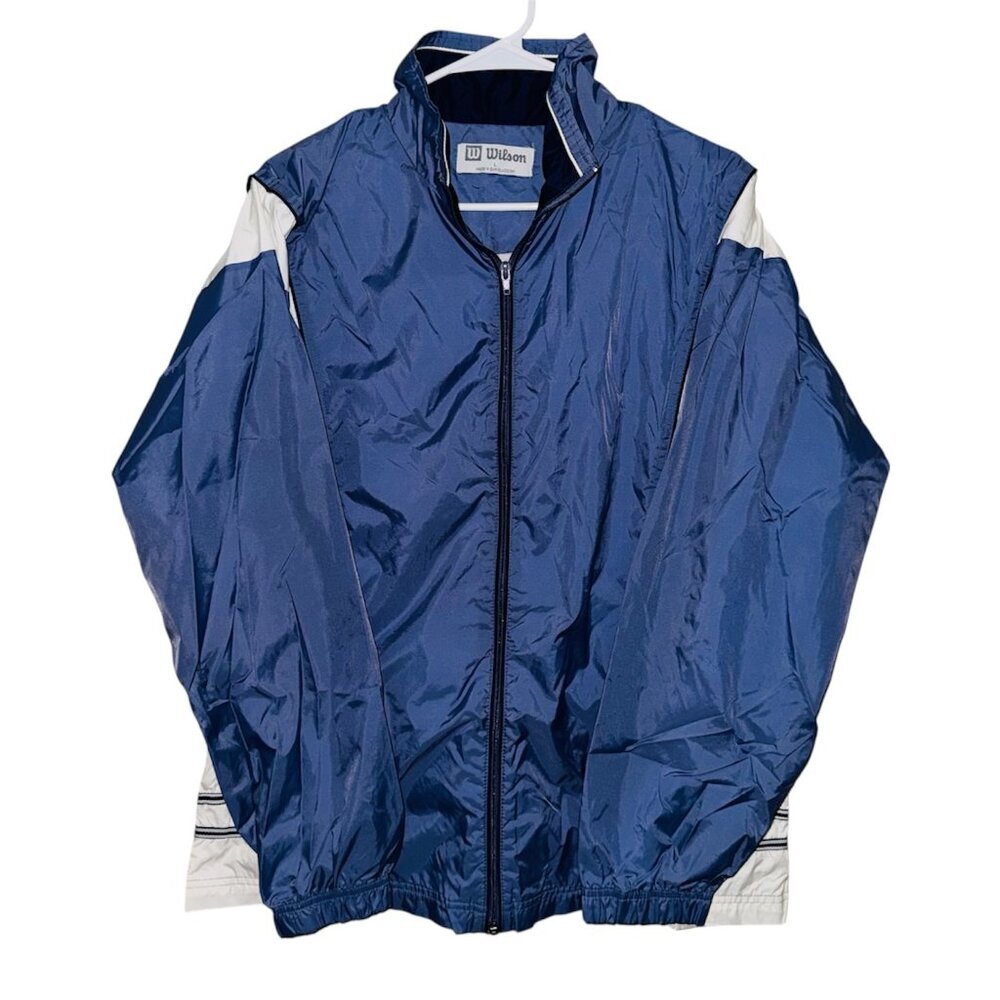 Vintage Wilson Color Block 80s Zip Up Windbreaker Jacket